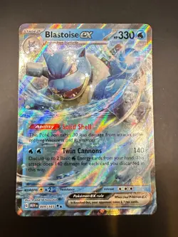Blastoise ex - 009/165 - SV: Scarlet & Violet 151 Pokemon Card - Image 1