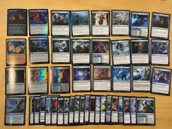 MTG Lot Of 45 Battle For Baldur’s Gate BLUE Cards Including FOILS - Image 1