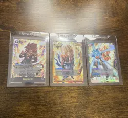 Dragon Ball Fusion World Dual Evolution 3 Card Lot. Gogeta Alt L, SCR & Alt SR! - Image 1