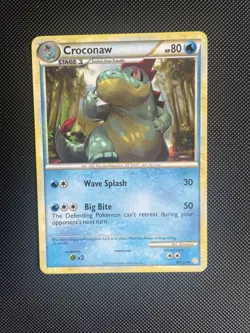 Pokemon Card Croconaw 38/123 Heartgold & SoulSilver Non Holo NM - Image 1