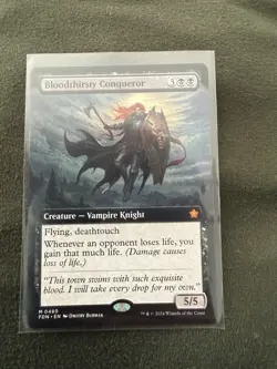 MTG Bloodthirsty Conqueror Extended Art Foundations Regular Card 0460 NM - Image 1