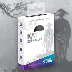 Ultimate Guard Katana Black Premium Card Sleeves 60ct 62x89mm Japanese Size - Image 1