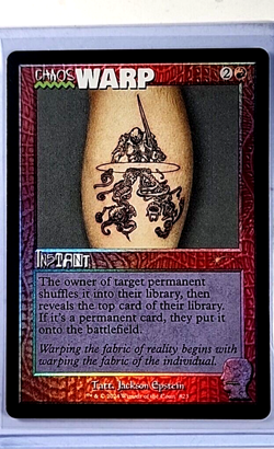 2024 MTG Magic the Gathering SLD Secret Lair Drop Rainbow Foil #823 Chaos Warp - Image 1