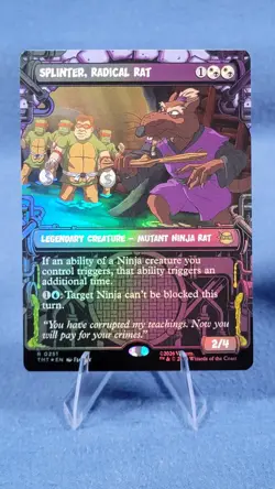 Splinter, Radical Rat Borderless (Showcase) FOIL - TMNT MTG Near Mint 🔮 * - Image 1
