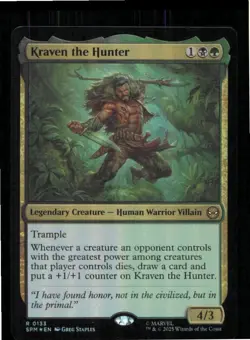 Kraven the Hunter 133 Rare Marvel's Spider-Man Magic: The Gathering Foil NM - Image 1