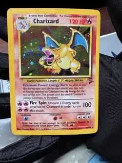 Pokemon TCG Base Set 2 Charizard 4/130 Holo English Vintage Card - Image 1
