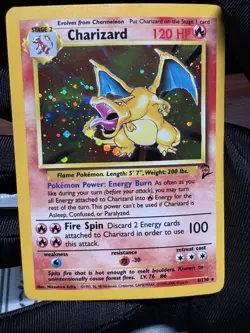 Pokemon TCG Base Set 2 Charizard 4/130 Holo English Vintage Card - Image 2