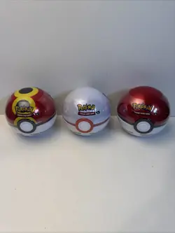 Pokemon TCG PokeBall Tins D25 Lot of 3 - 9 Booster Packs SEALED - Image 1