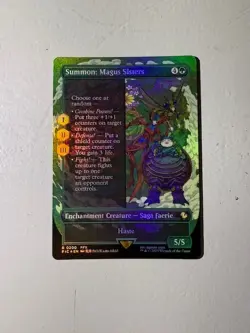Summon: Magus Sisters (Borderless) Commander: Final Fantasy Foil MTG NM Magic - Image 1