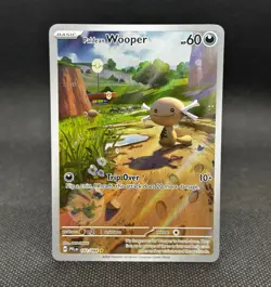 Paldean Wooper 102/094 Illustration Rare Phantasmal Flames Pokemon Holo NM - Image 1