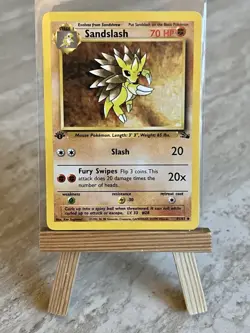 Pokemon TCG Sandslash 41/62 1st Edition Fossil Uncommon (English) - LP(+) - Image 1