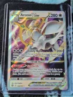 Pokemon Arceus VSTAR Ultra Rare Holo 123/172 Swsh09 Brilliant Stars 280HP 2022 - Image 1