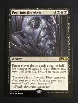 1x Peer into the Abyss (117) Core Set 2021 LP MTG Magic the Gathering x1 MKE - Image 1