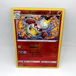 Galarian Darmanitan 028/189 Rare Darkness Ablaze Pokemon Reverse Holo LP - Image 1
