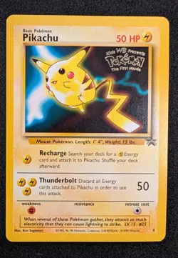 Pikachu - Black Star WB First Movie Promo #4 - Pokemon TCG (Vintage WOTC) - NM - Image 4