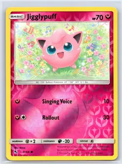 Jigglypuff 41/68 Common Hidden Fates Pokemon Reverse Holo NM/M - Image 1