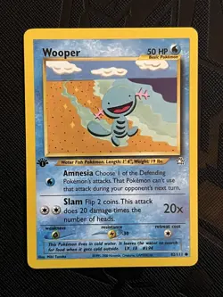 Pokemon TCG Wooper 82/111 1st Edition Neo Genesis Common (English) - NM(-) - Image 3