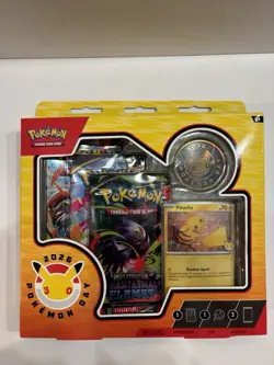 Pokemon TCG 2026 Pokemon Day Collection Box Pikachu Promo 3 Booster Packs Sealed - Image 1