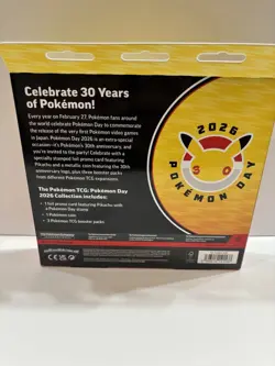 Pokemon TCG 2026 Pokemon Day Collection Box Pikachu Promo 3 Booster Packs Sealed - Image 2