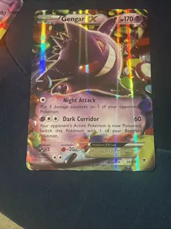 Pokemon 2014 Three XY Phantom Forces Gengar EX Jumbo, 34/199. Small Indent - Image 5