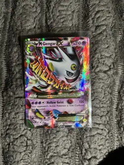 Pokemon TCG Mega Gengar EX Black Star Promos XY166 Shiny Holo Rare - HP - Image 1