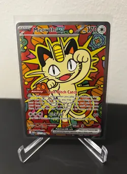 Pokemon Meowth ex 121/088 Me03: Perfect Order Holo Full Art - Image 1