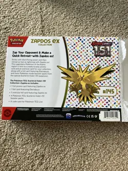 Pokemon Scarlet And Violet 151 Zapdos Ex Box *no Packs* - Image 5