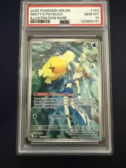 2025 Pokemon DRI EN Illustration Rare #193 Misty's Psyduck PSA 10 GEM MINT - Image 1
