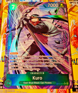 One Piece English Card Game Carte Holo Kuro OP15-025 EN ALT Mint 2026 - Image 1