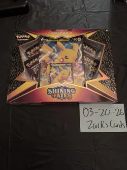 Pokemon TCG Shining Fates Pikachu V Collection Booster Box English Card Stock 6+ - Image 1