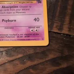 Mewtwo Pokemon Promo The First Movie Card #3 Kids WB Stamp Rare - Image 2