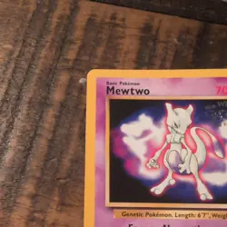 Mewtwo Pokemon Promo The First Movie Card #3 Kids WB Stamp Rare - Image 4