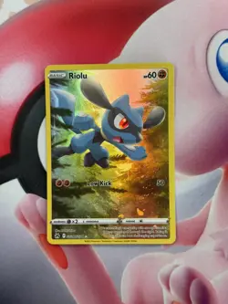 Pokemon TCG Riolu Crown Zenith Galarian Gallery Full Art Holo Card GG26/GG70 - Image 1