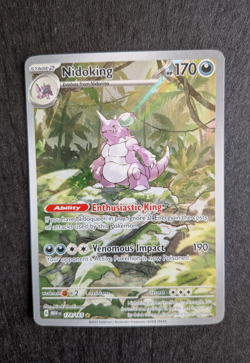Nidoking 174/165 Sv: Scarlet & Violet 151 Holo AR Pokemon Card 2023 NM - Image 1