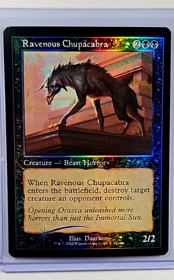 2023 MTG Magic The Gathering Open House Promo Retro Foil #1 Ravenous Chupacabra - Image 1