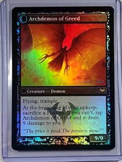 2012 MTG Magic The Gathering DKA Dark Ascension Promo Foil #71 Ravenous Demon LP - Image 2