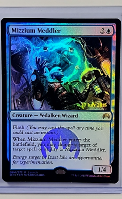 2015 MTG Magic The Gathering ORI Magic Origins Promo Foil #64 Mizzium Meddler LP - Image 1