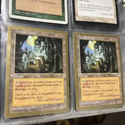 3x MTG Magic the Gathering Ancient Tomb Tempest Edition Land Card - Image 1