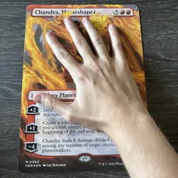 Magic MtG Chandra Flameshaper Foundations 8” x 10” Oversized Gamescom 2025 - Image 3