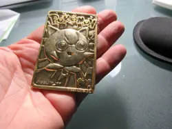 VINTAGE 1999 23K Gold-Plated Jigglypuff Burger King Pokemon Card IN CASE - Image 1