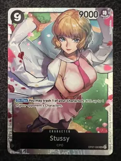 One Piece Card Game Stussy OP07-085 Super Rare NM - Image 1