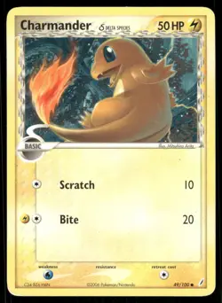 Pokemon Cards Charmander 49/100 Crystal Guardians Common LP - Image 1