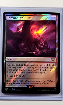 2022 MTG Magic the Gathering Warhammer 40k Surge Foil #279 Foreboding Ruins - Image 1
