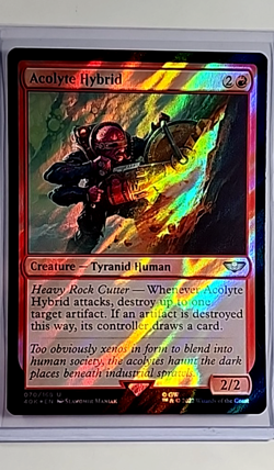 MTG Magic the Gathering 40K Warhammer 40000 40K Surge Foil #70 Acolyte Hybrid - Image 1