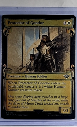 2023 MTG Magic The Gathering LOTR Showcase Scroll Foil #476 Protector of Gondor - Image 1