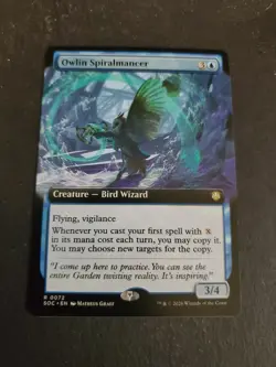x1 Owlin Spiralmancer - Extended Art R MTG Commander: Secrets of Strixhaven M/NM - Image 1