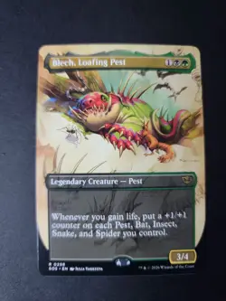 Blech, Loafing Pest (Borderless) Rare MTG Secrets of Strixhaven - Image 1
