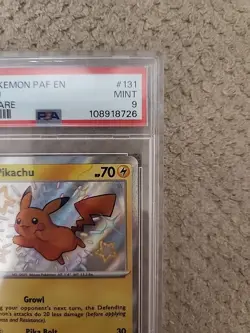 2024 POKEMON PAF EN-PALDEAN FATES SHINY RARE #131 PIKACHU PSA 9 MINT! - Image 2