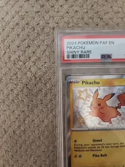 2024 POKEMON PAF EN-PALDEAN FATES SHINY RARE #131 PIKACHU PSA 9 MINT! - Image 3