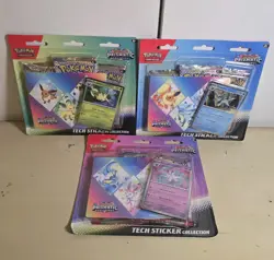 Pokemon TCG Prismatic Evolutions Tech Sticker Collection Set Lot Of 3 Sealed New - Image 1